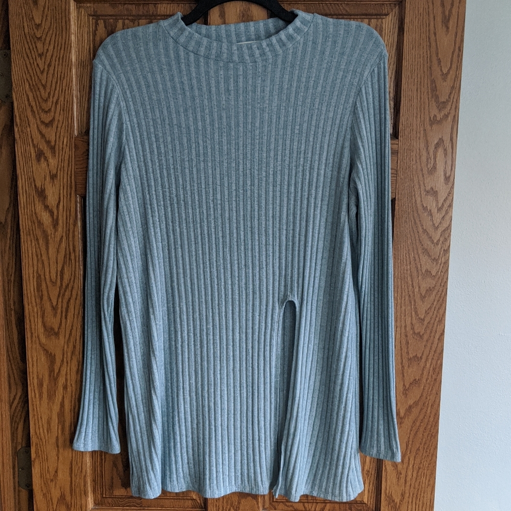 Plus knit tunic sweater